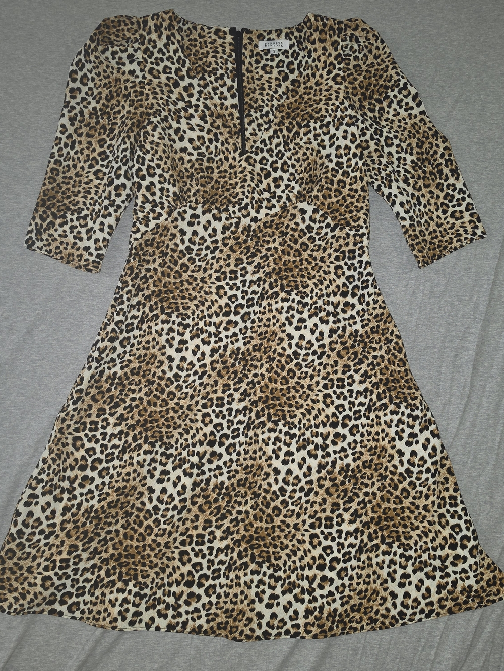 Barneys New York Leopard Print Midi Dress - Brown & Cream - Picture 3 of 10